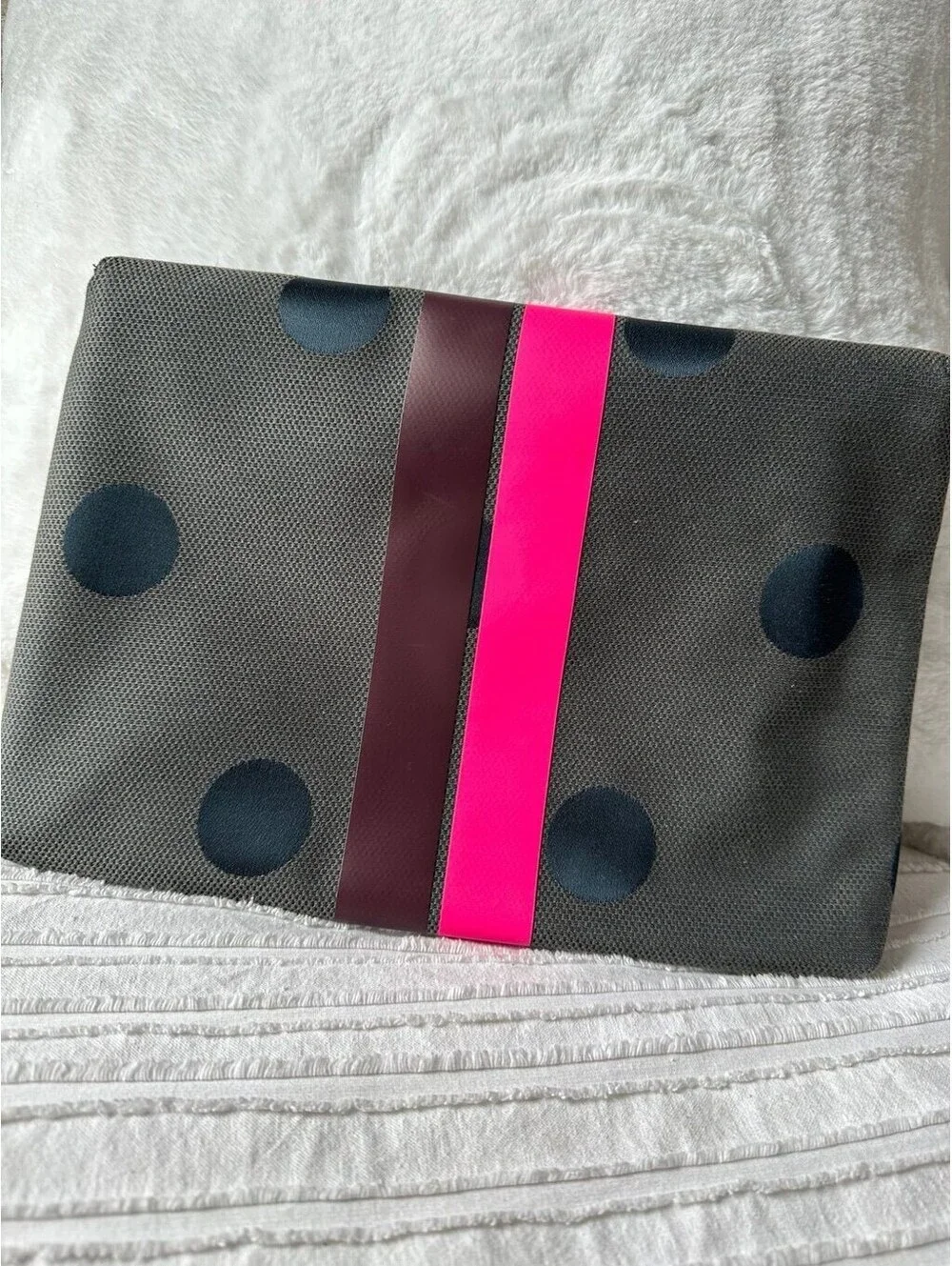 Polka Dot Neon Flash Clutch Purse- NWT